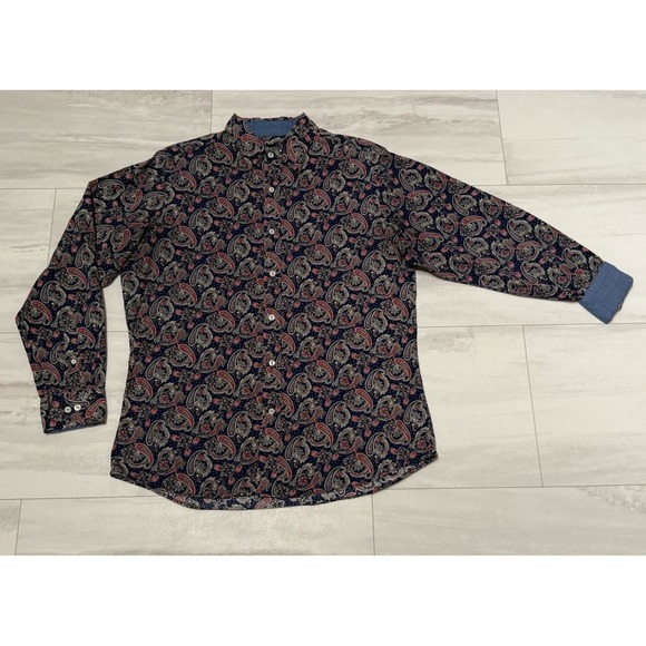 Daniel Cremieux Other - Cremieux Premium Denim Multicolor Paisley Button Down Long Sleeve Flip Cuff L